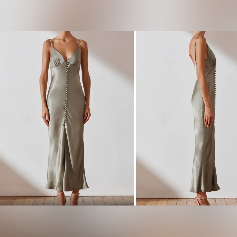 Shona Joy Sage slip dress